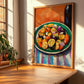 Escalivada – Colorful Oil Painting, Spanish Food Still Life, clean layout with no caption