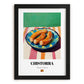 Chistorra – Oil Painting, Spanish Food Illustration, in sleek black frame