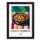 Callos a la Madrileña – Colorful Oil Painting, Spanish Food Wall Decor, in sleek black frame