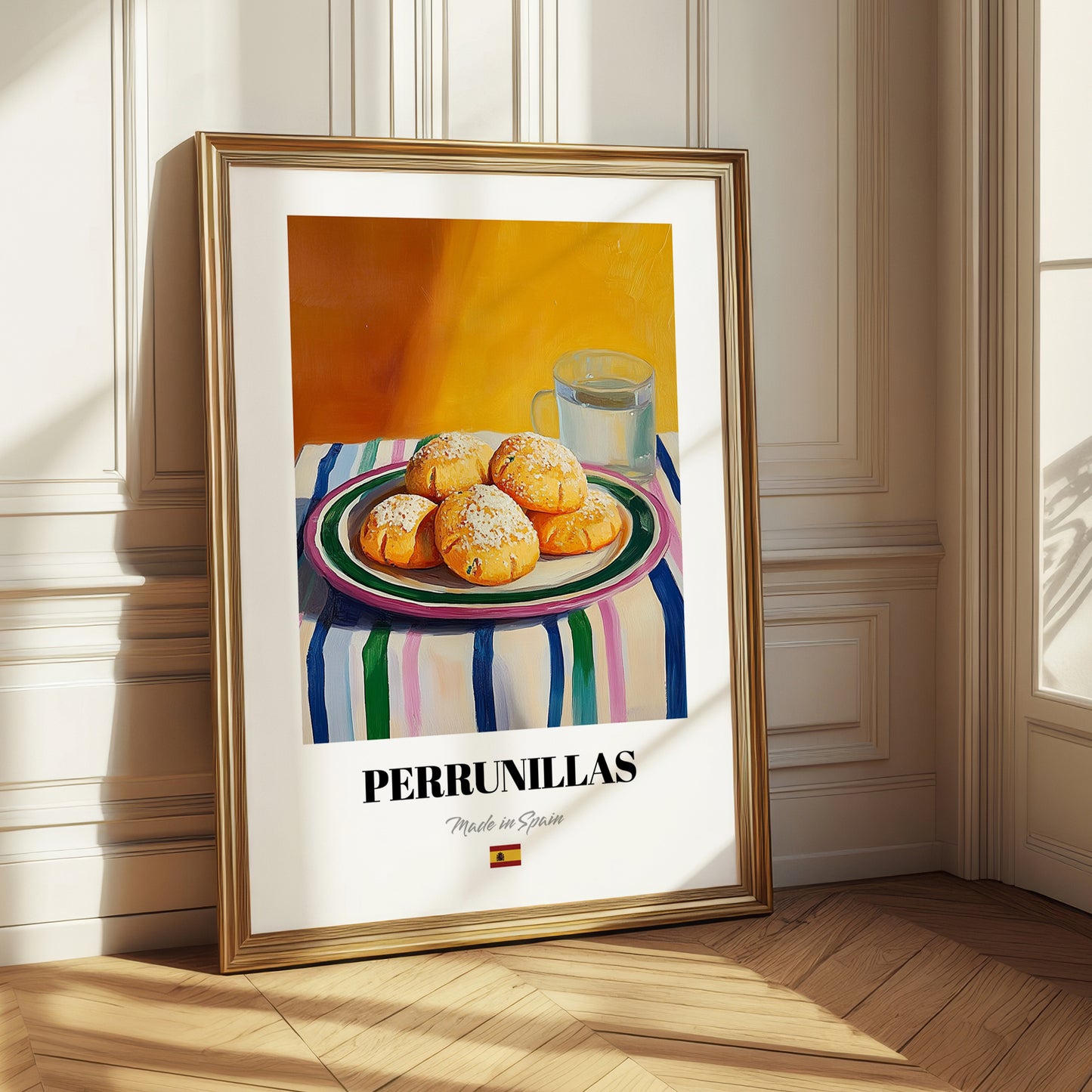 Perrunillas – Colorful Oil Painting, Spanish Dessert Illustration 