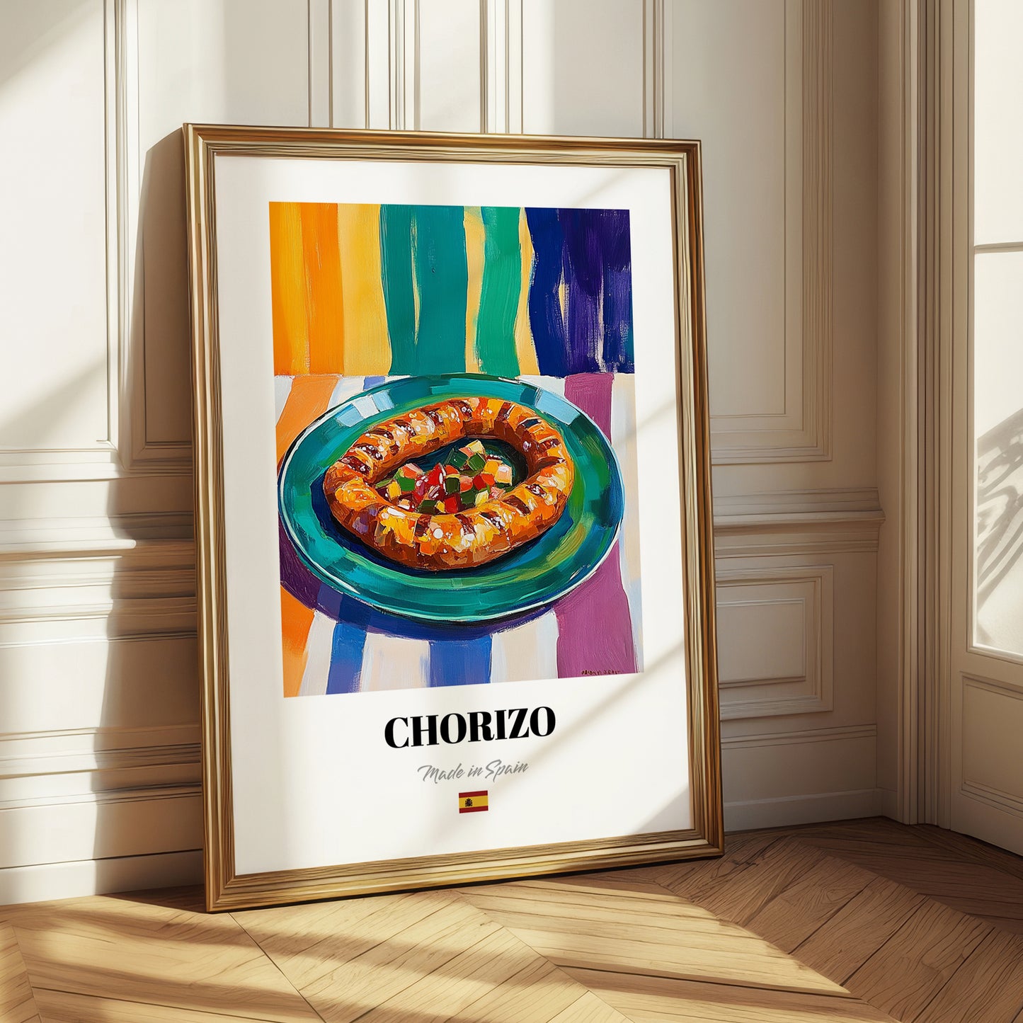 Chorizo – Oil Painting, Spanish Food Wall Decor