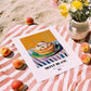 Mont-Blanc – Colorful Oil Painting, French French Dessert Poster, unframed on coastal sand