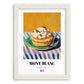 Mont-Blanc – Colorful Oil Painting, French French Dessert Poster, placed in minimal white frame