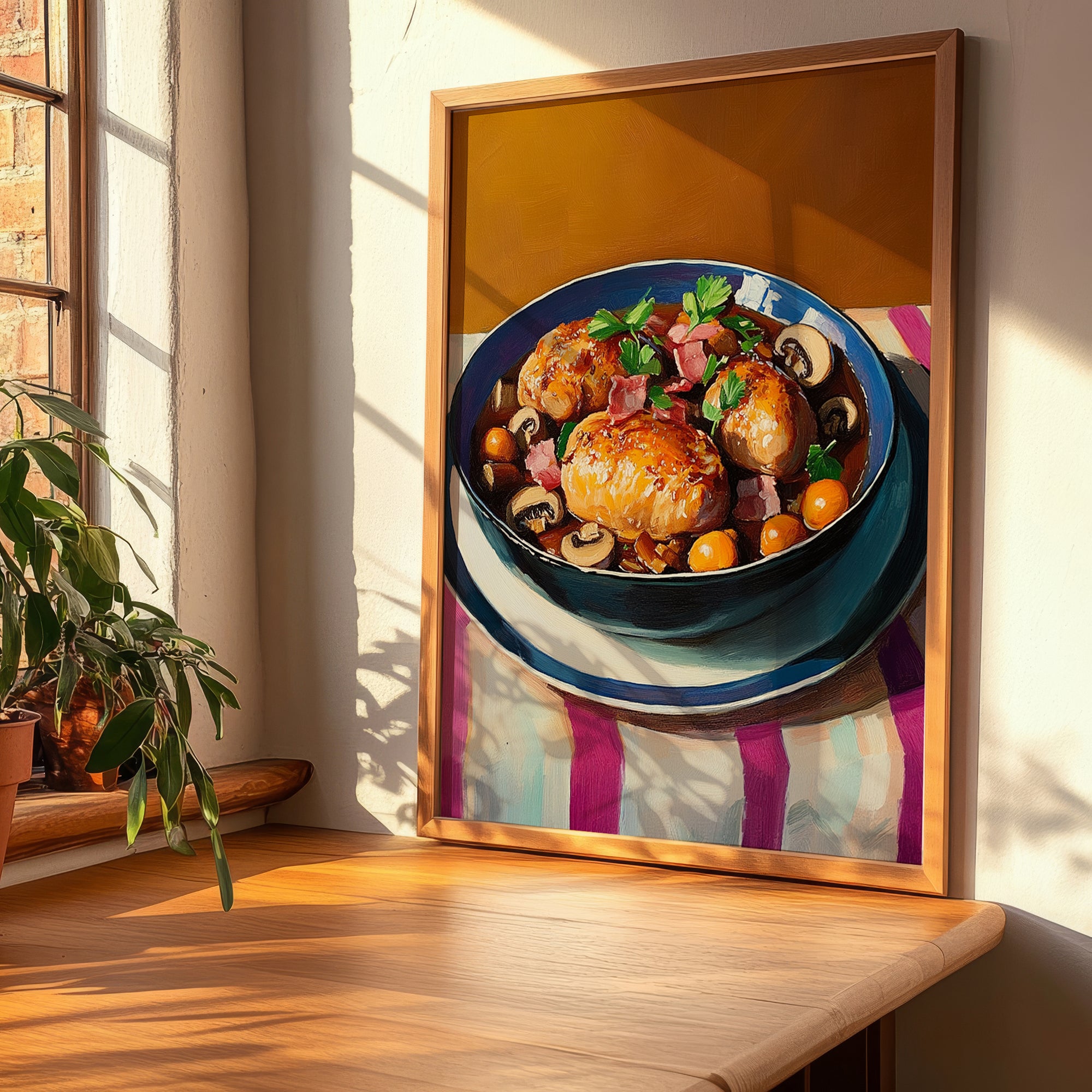 Coq au Vin – Art, French Food Wall Decor, clean layout with no caption