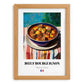 Bœuf Bourguignon – Colorful Oil Painting, French Food Art, set in oak frame