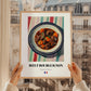 Bœuf Bourguignon – on Striped Tablecloth, French Food Wall Decor, styled in a charming Paris street view