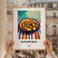 Ratatouille – Oil Painting, French Food Still Life, styled in a charming Paris street view