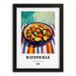 Ratatouille – Oil Painting, French Food Still Life, in sleek black frame