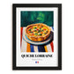 Quiche Lorraine – Art, French Pastry Wall Art, in sleek black frame