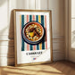 Cassoulet – on Striped Tablecloth, French Food Painting