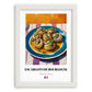 Escargots de Bourgogne – Colorful Oil Painting, French Food Painting, placed in minimal white frame