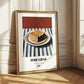 Foie Gras – on Striped Tablecloth, French Food Wall Decor