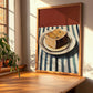 Foie Gras – on Striped Tablecloth, French Food Wall Decor, clean layout with no caption