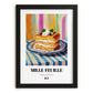 Mille-Feuille – Oil Painting, French French Pastry Painting, in sleek black frame