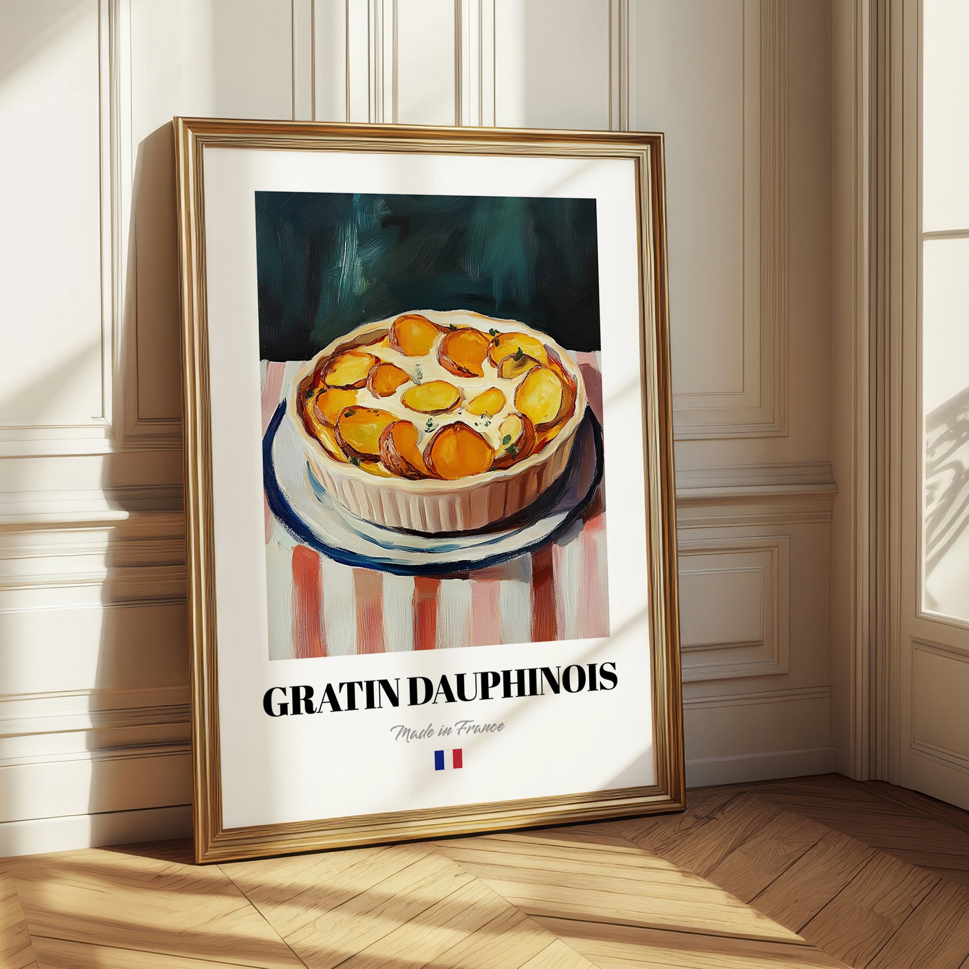Gratin Dauphinois – Oil Painting, French Food Painting