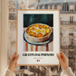 Gratin Dauphinois – Oil Painting, French Food Painting, styled in a charming Paris street view