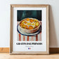 Gratin Dauphinois – Oil Painting, French Food Painting, in wooden frame leaning on the floor
