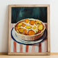 Gratin Dauphinois – Oil Painting, French Food Painting, no-text version framed in wood