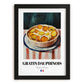 Gratin Dauphinois – Oil Painting, French Food Painting, in sleek black frame