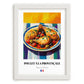 Poulet à la Provençale – Colorful Oil Painting, French Food Painting, placed in minimal white frame