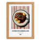 Entrecôte Bordelaise – Art, French Food Wall Decor, set in oak frame
