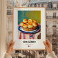 Gougères – Art, French French Pastry Poster, styled in a charming Paris street view