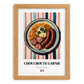 Choucroute Garnie – on Striped Tablecloth, French Food Wall Decor, set in oak frame