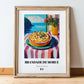 Brandade de Morue – Art, French Food Print, in wooden frame leaning on the floor