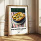 Courgette Gratin – on Striped Tablecloth, French Food Poster