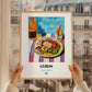 Gyros – Colorful Oil Painting, Greek Food Poster, styled in a charming Paris street view