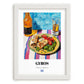 Gyros – Colorful Oil Painting, Greek Food Poster, placed in minimal white frame