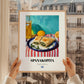 Spanakopita – Oil Painting, Greek Pastry Wall Decor, styled in a charming Paris street view