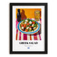 Greek Salad – Art, Greek Food Painting, in sleek black frame