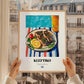 Kleftiko – Colorful Oil Painting, Greek Food Painting, styled in a charming Paris street view