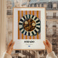 Stifado – on Striped Tablecloth, Greek Food Illustration, styled in a charming Paris street view