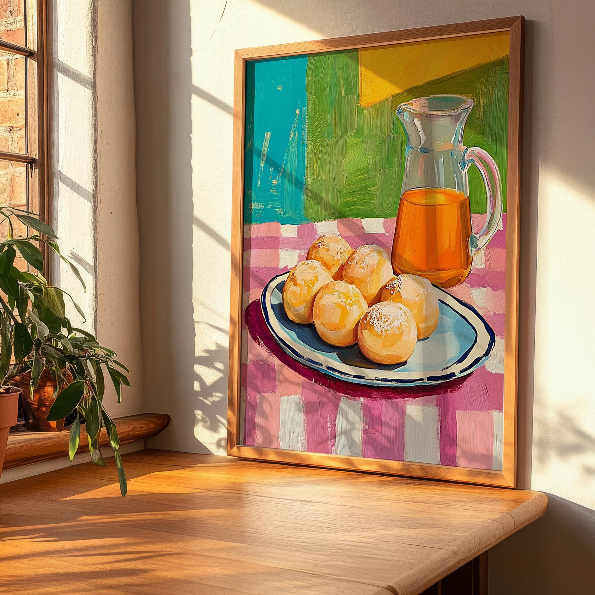 Loukoumades – Art, Greek Dessert Wall Decor, clean layout with no caption