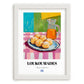 Loukoumades – Art, Greek Dessert Wall Decor, placed in minimal white frame