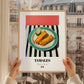 Tamales – on Striped Tablecloth, Mexican Food Wall Decor, styled in a charming Paris street view