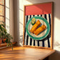Tamales – on Striped Tablecloth, Mexican Food Wall Decor, clean layout with no caption