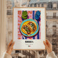 Birria – Colorful Oil Painting, Mexican Food Wall Decor, styled in a charming Paris street view