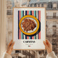 Carnitas – on Striped Tablecloth, Mexican Food Illustration, styled in a charming Paris street view