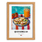 Quesadillas – Colorful Oil Painting, Mexican Cheese Painting, set in oak frame
