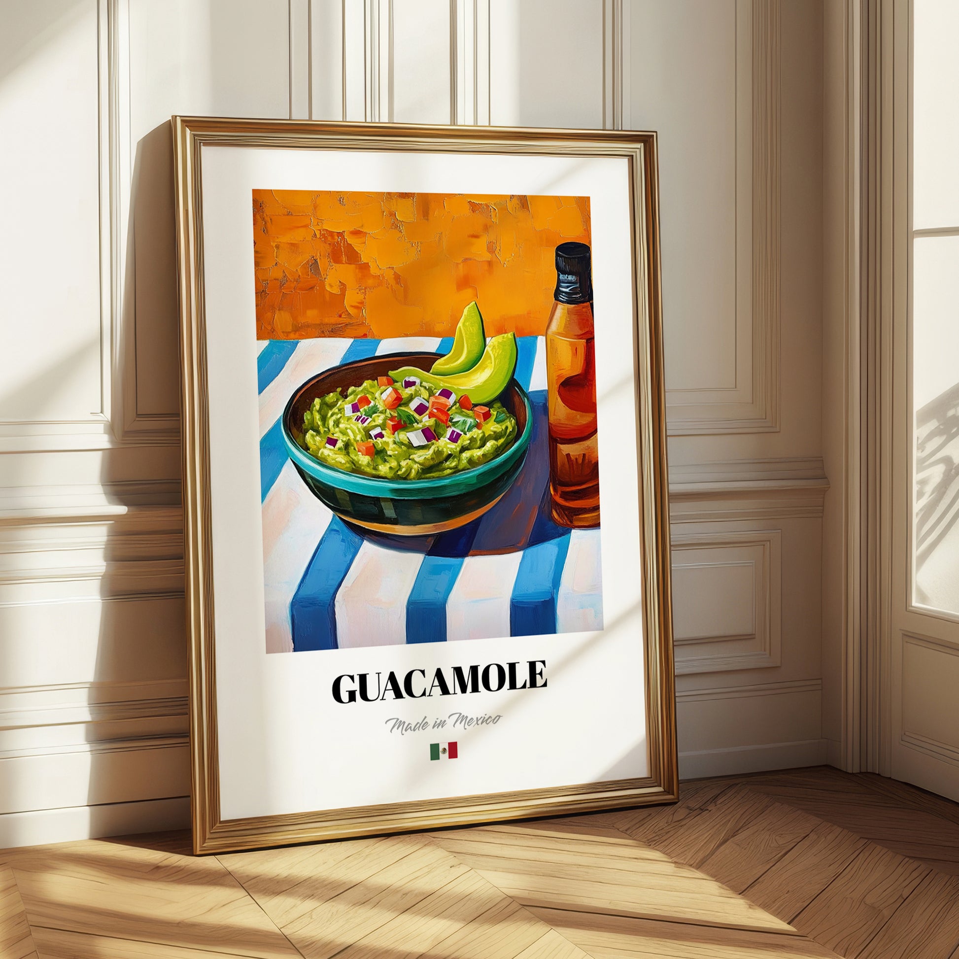 Guacamole – Colorful Oil Painting, Mexican Food Illustration