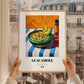 Guacamole – Colorful Oil Painting, Mexican Food Illustration, styled in a charming Paris street view