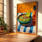 Guacamole – Colorful Oil Painting, Mexican Food Illustration, clean layout with no caption