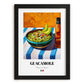 Guacamole – Colorful Oil Painting, Mexican Food Illustration, in sleek black frame