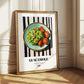 Guacamole – on Striped Tablecloth, Mexican Food Poster