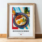 Huevos Rancheros – Art, Mexican Food Wall Painting, in wooden frame leaning on the floor