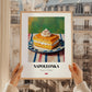 Kremówka (Napoleonka) – Oil Painting, Polish Dessert Wall Poster, styled in a charming Paris street view