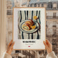 Makowiec – on Striped Tablecloth, Polish Dessert Print, styled in a charming Paris street view